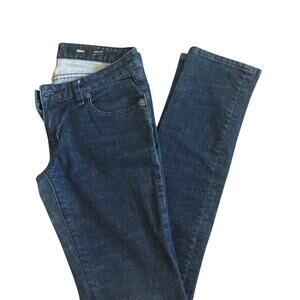 EUC Obey Low Rise Slim Leg Jeans Dark Wash marked Size 28 x 34 actual 27x 33
